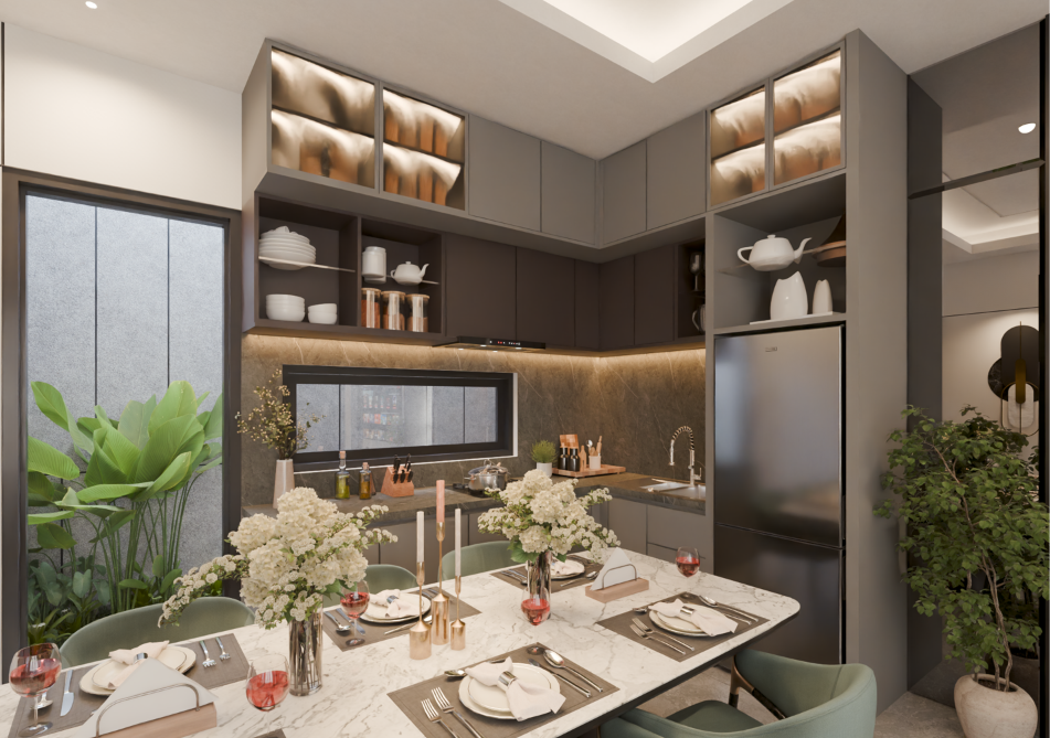 Dining Room and Kitchen Area
