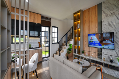 Living Room and Kitchen Area