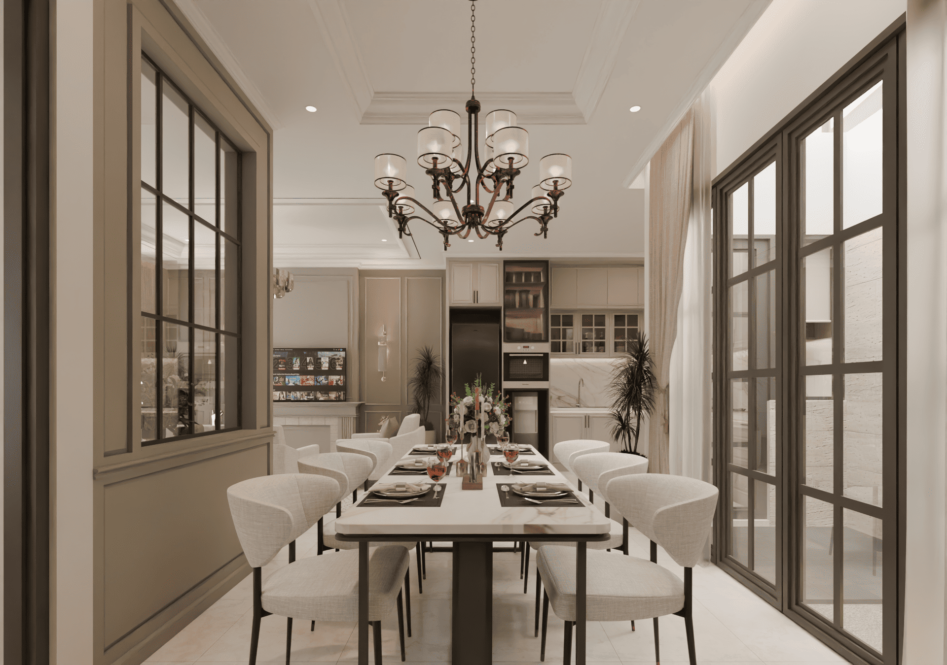 Dining Room and Kitchen Area
